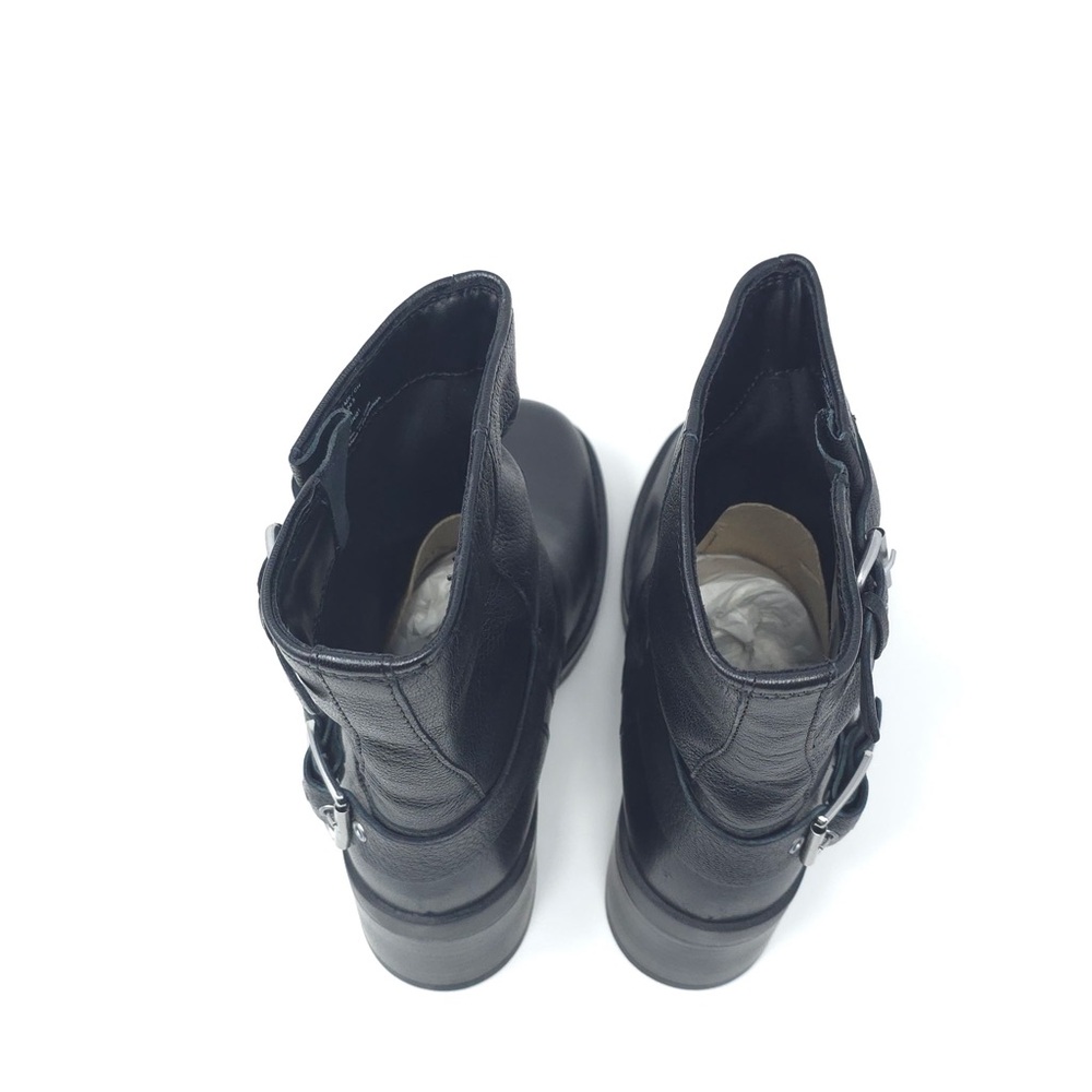 Kenneth Cole Stride Black Leather Motorcycle Boots Winter - Picture 8 of 12